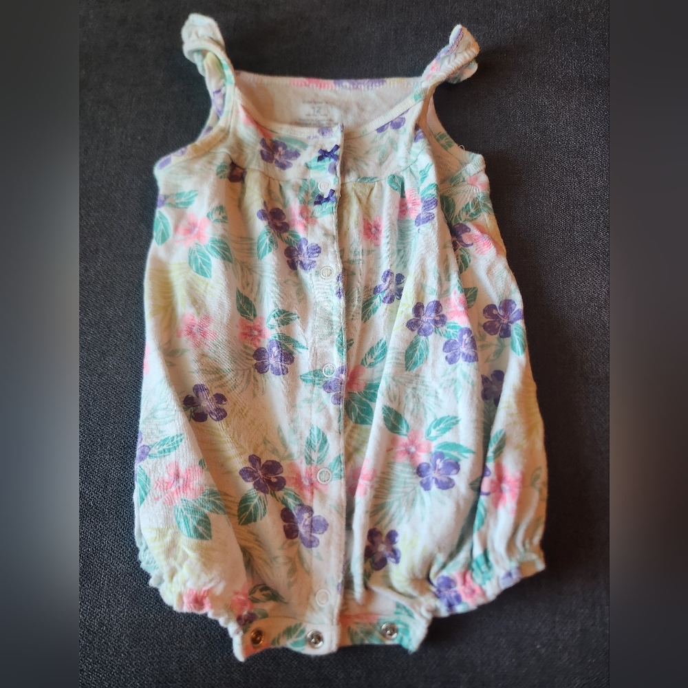 12mo Carters Jumper/  romper floral